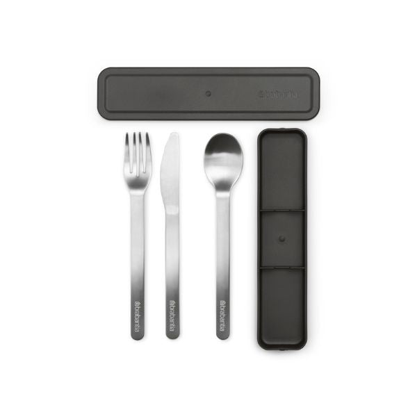 Brabantia Make & Take 3-Piece Cutlery Set - Stainless Steel, Compact Case