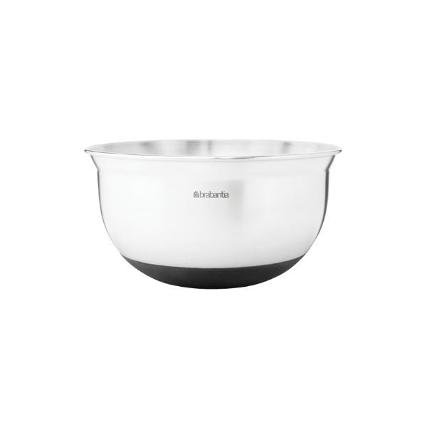 Brabantia Profile Mixing Bowl 1.0L - Stainless Steel, Non-Slip Base, Measurements