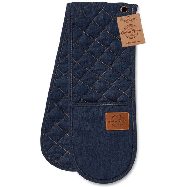 Cooksmart Oxford Denim Double Oven Mitt