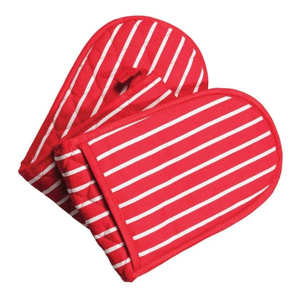 Butcher Stripe Red Double Oven Mitt