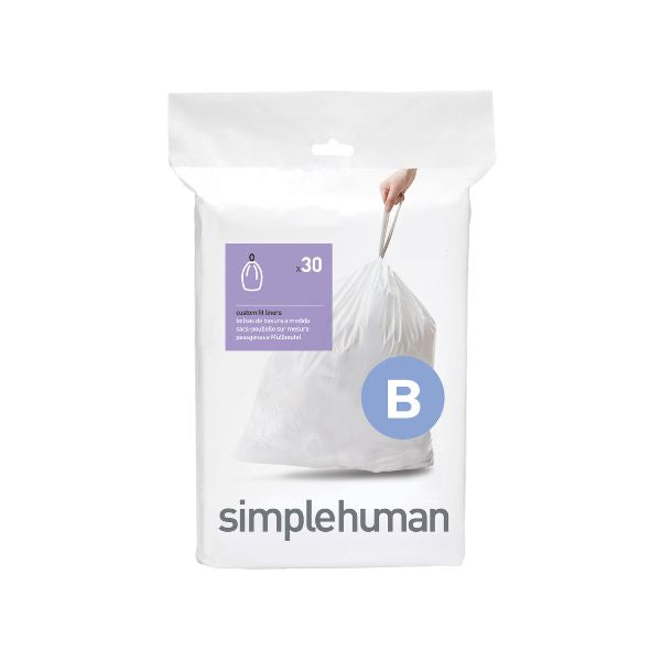 Simplehuman Code B Custom Fit Liners, Pack of 30