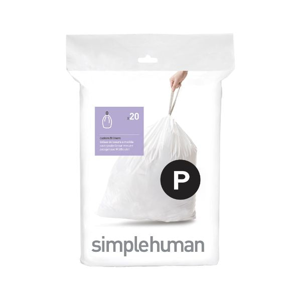 Simplehuman Code P Custom Fit Liners, Pack of 20