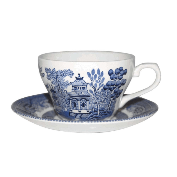 Blue Willow Tea Cup & Saucer