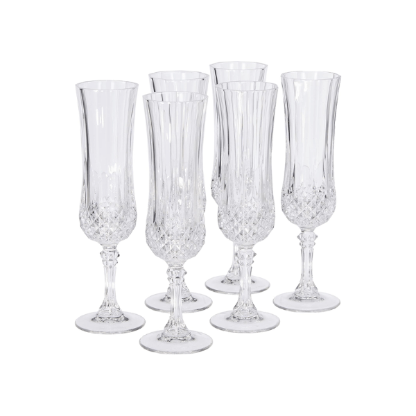 Cristal D'arques Eclat Longchamp Champagne Glass Set