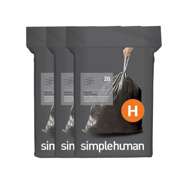 Simplehuman Code H Odorsorb Carbon Liners 60-Pack