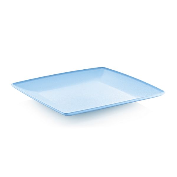Ucsan Square Service Plate 24x24cm Modern Pastel Blue Plastic