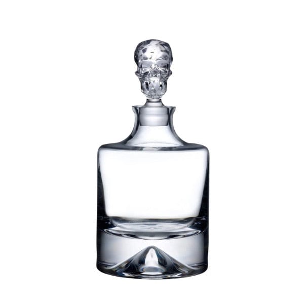 Nude Glass Shade Decanter with Skull Stopper