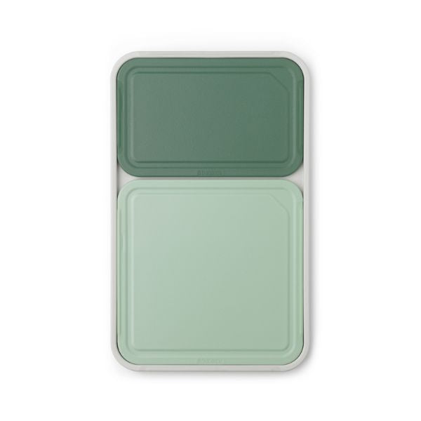 Brabantia Tasty+ 3-Piece Non-Slip Chopping Board Set with Serving Sides