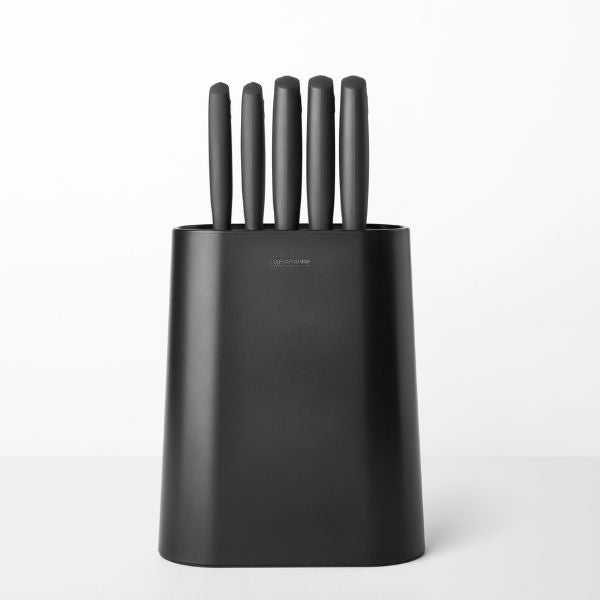 Brabantia Tasty+ Knife Block Set with 5 Ice-Hardened Steel Knives