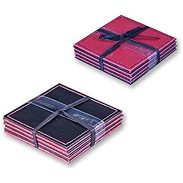 Anika Faux Leather Coaster 4-Pack