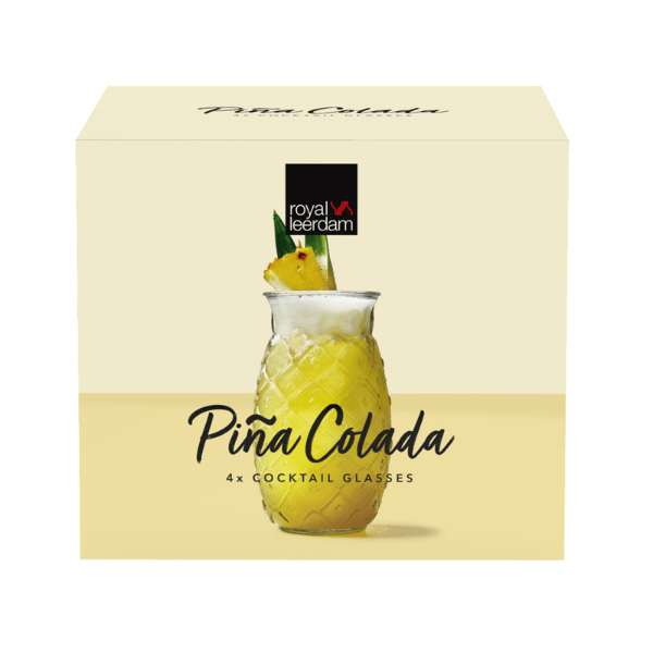 LC Glass Piña Colada Cocktail Glass 4-Pack