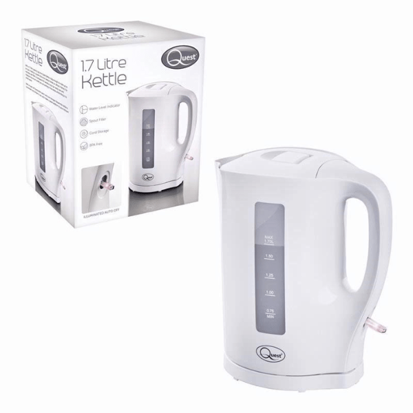 Quest 1.7L Rapid Boil Kettle 35019 in White