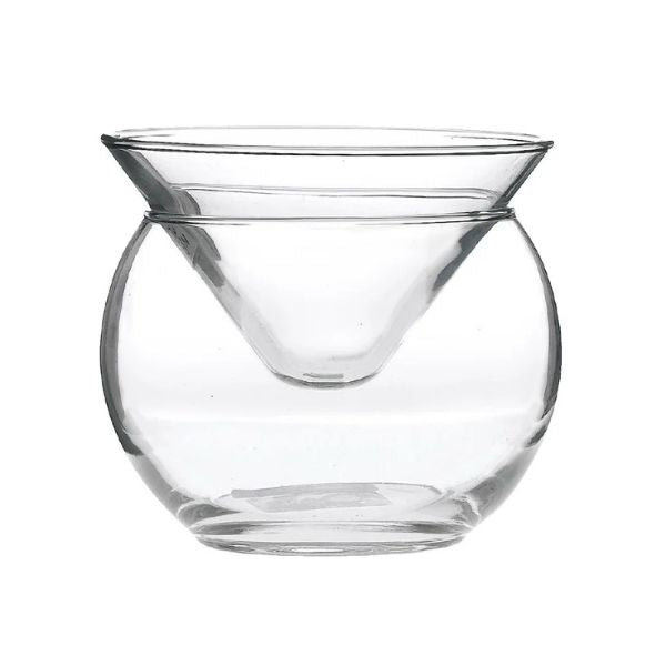 ONIS 2-Piece Martini Chiller Glass with Ice Bowl
