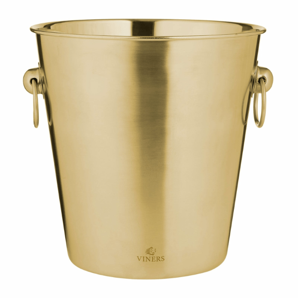 Viners 4L Gold Champagne Bucket with Ring Handles