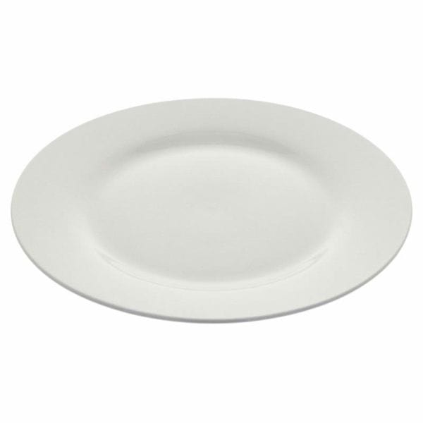Bright & Homely 10.5-Inch Wide Rim Ceramic Dinner Plate