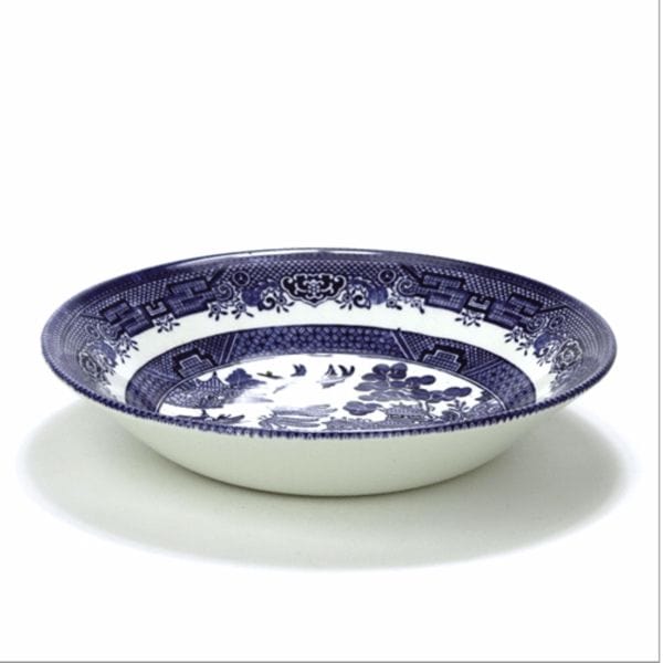 Blue Willow Coupe Bowl with Hand-Painted Detailing