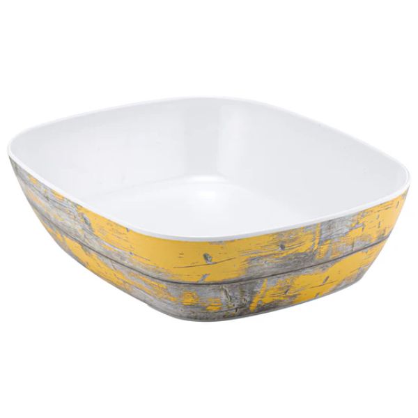 Dalebrook Rustic Yellow Tura Melamine 1/2 Size Crock 3.5L