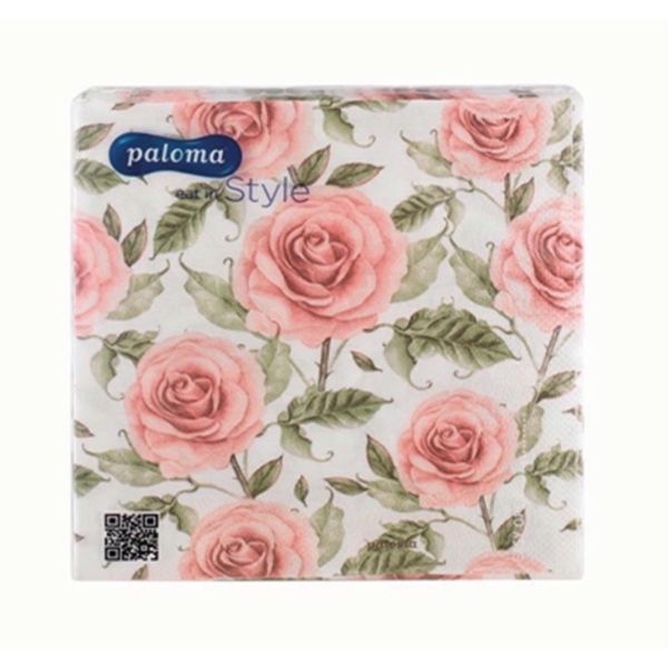 Paloma Napkin 3 Ply Rose 20 Pack