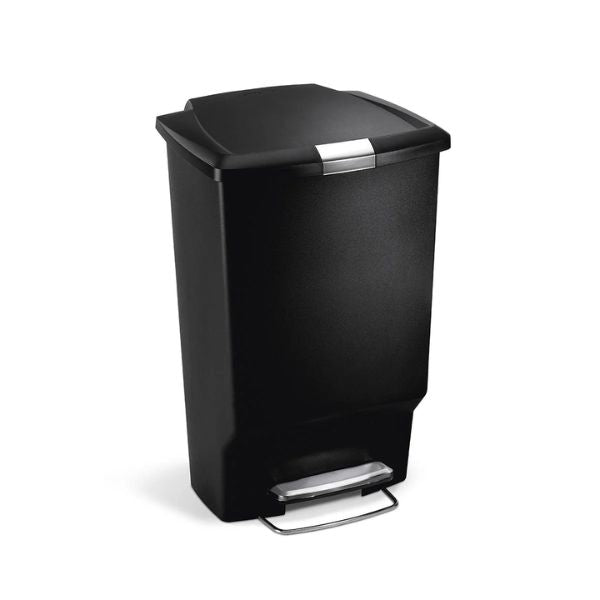 Simplehuman 45L Rectangular Step Bin - Soft-Close Lid, Space-Saving Design