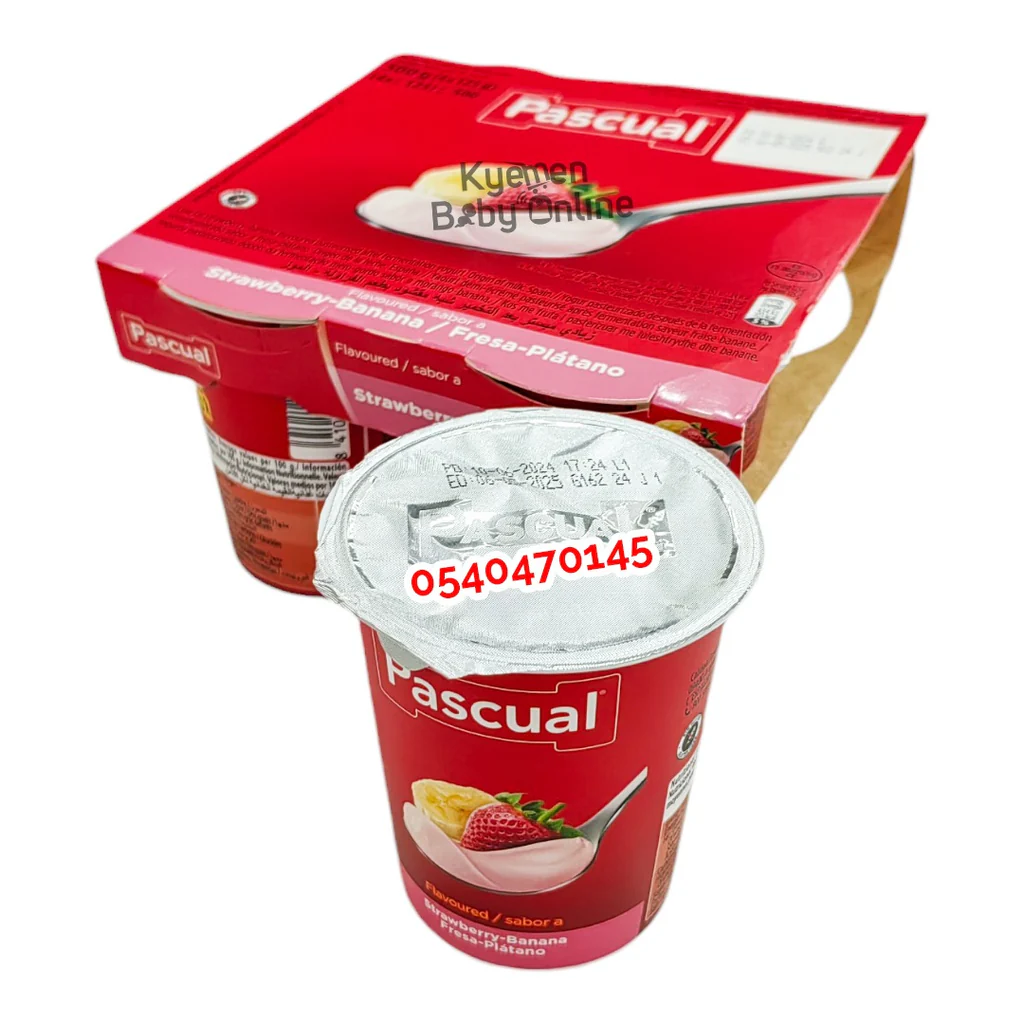 Pascual Yoghurt Strawberry-Banana (4pcs) – 6m+ Baby-Friendly Yoghurt