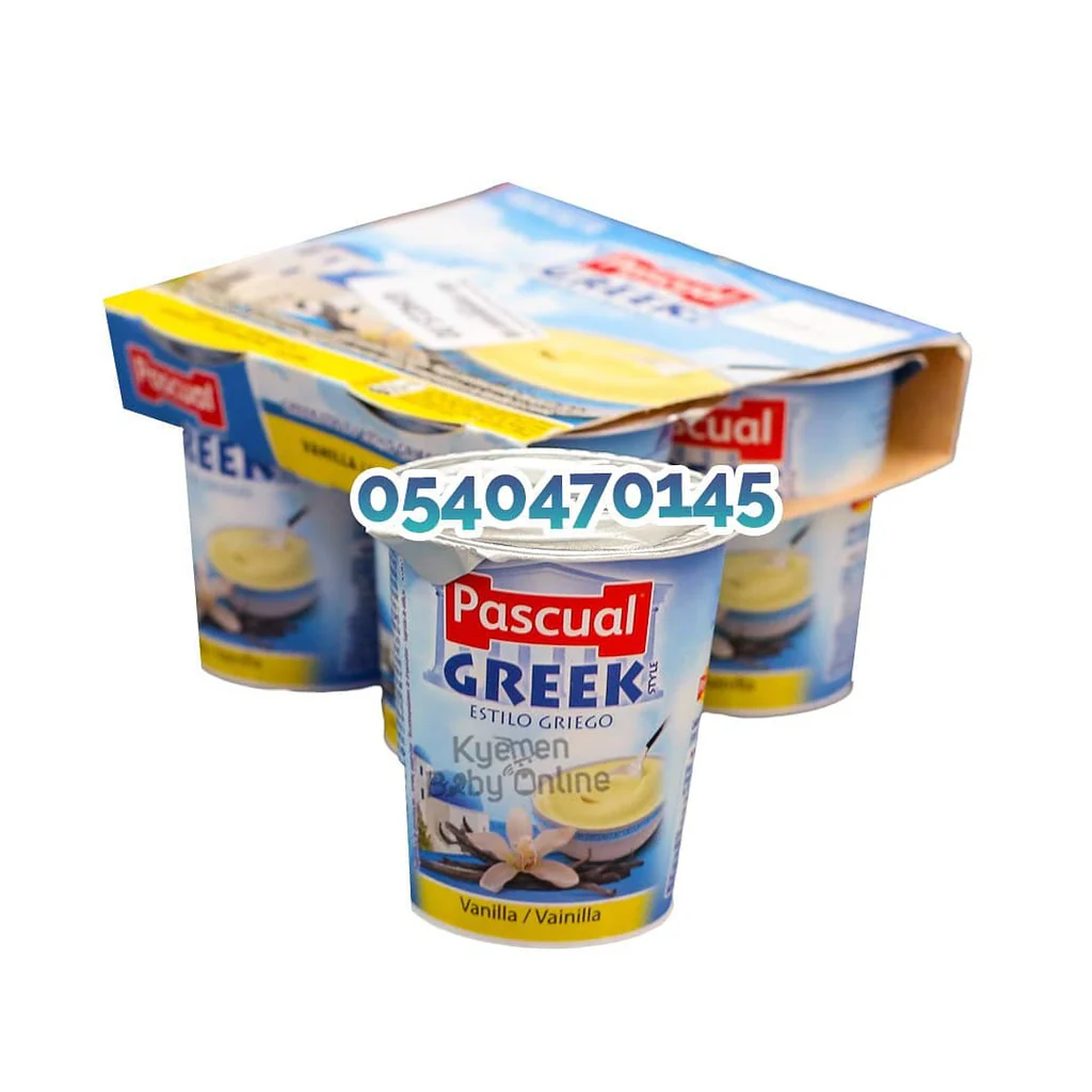 Pascual Greek Yoghurt Vanilla (4pcs) – 6m+ Baby-Friendly Yoghurt