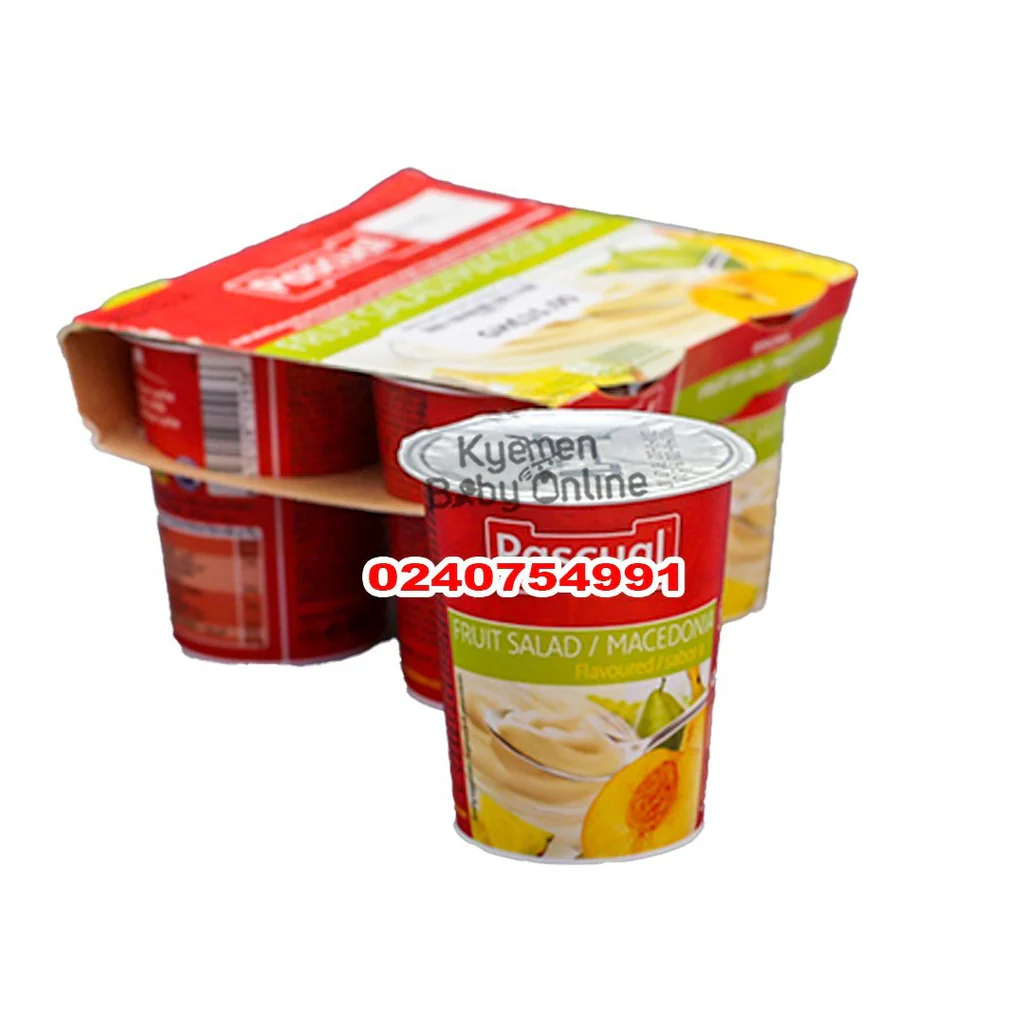 Pascual Yoghurt Fruit Salad (4pcs) 6m+ – Creamy & Nutritious Yogurt for Babies and Kids