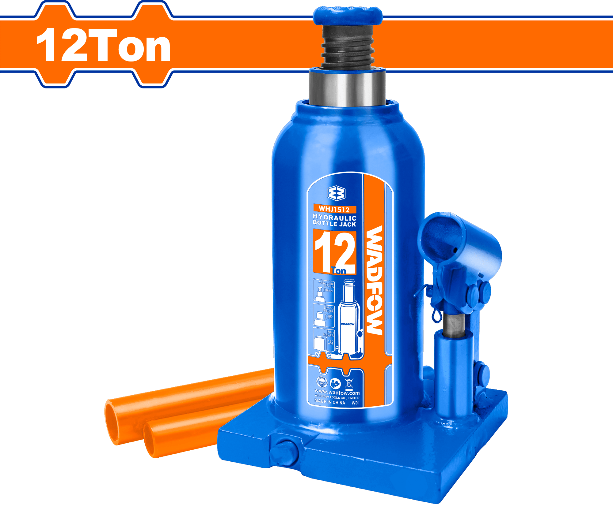 Heimwerker Ghana – 12 Ton Hydraulic Bottle Jack – WHJ1512