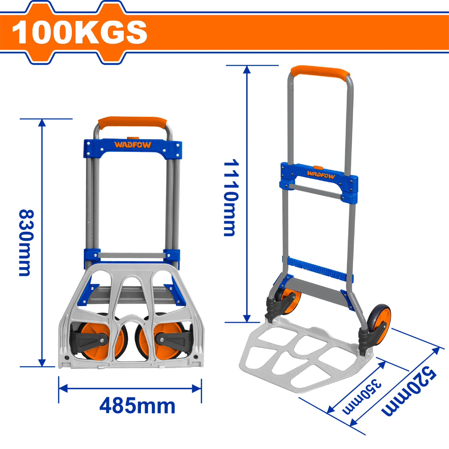 Heimwerker Ghana – WADFOW 100kg Foldable Hand Truck – WWB9A10