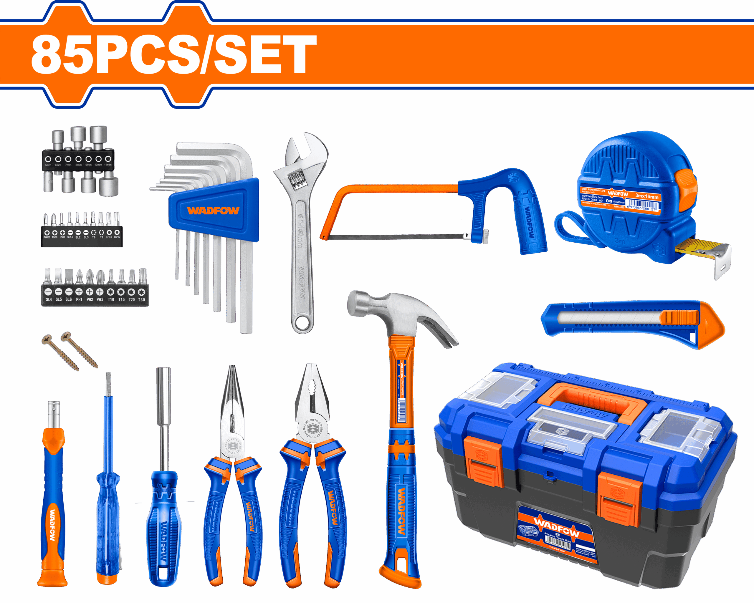 Heimwerker Ghana – 85 Pieces Hand Tool Set – WHS3B85