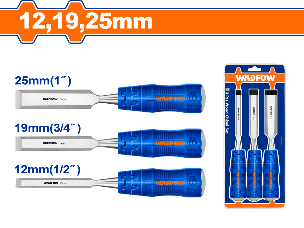 Heimwerker Ghana – 3 Pieces Wood Chisel Set – WWC2203
