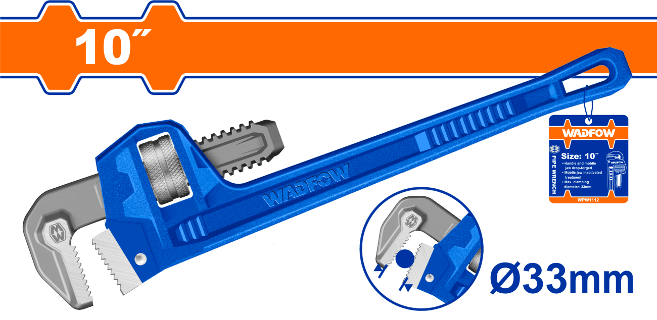 Heimwerker Ghana – 10" Pipe Wrench (33mm) – WPW1110