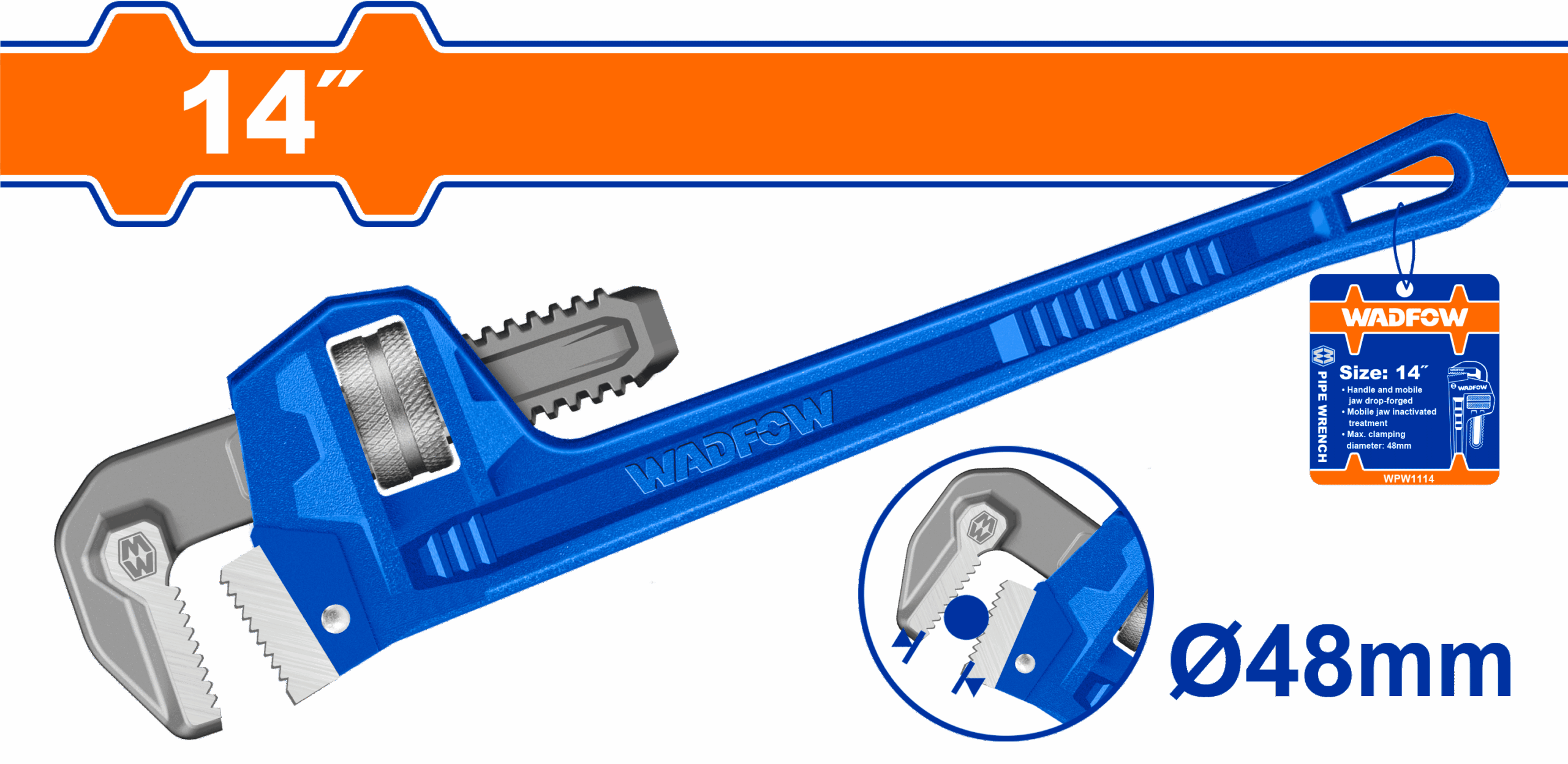 Heimwerker Ghana – 14" Pipe Wrench (48mm) – WPW1114
