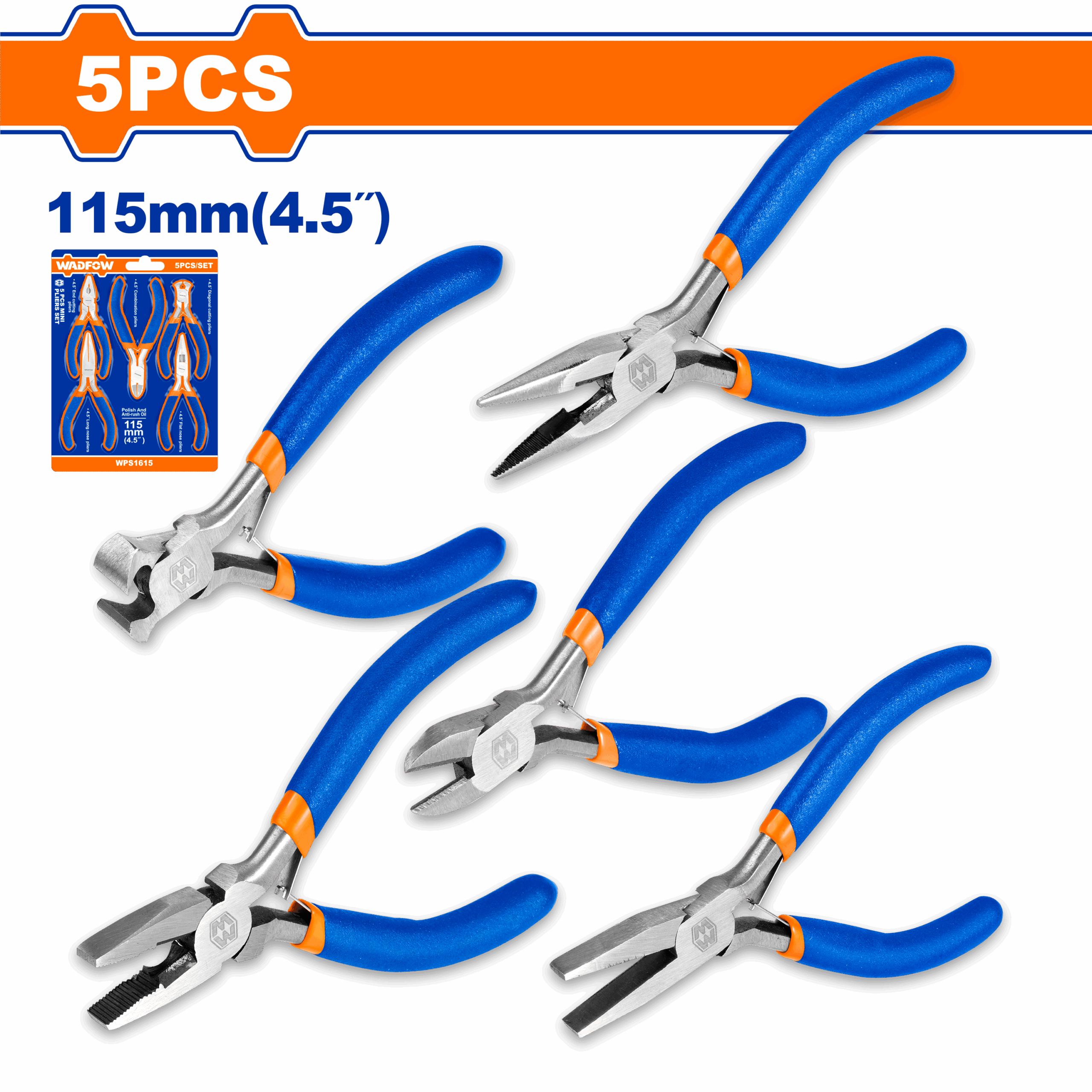 Heimwerker Ghana – 5 Pieces Mini Plier Set – WPS1615