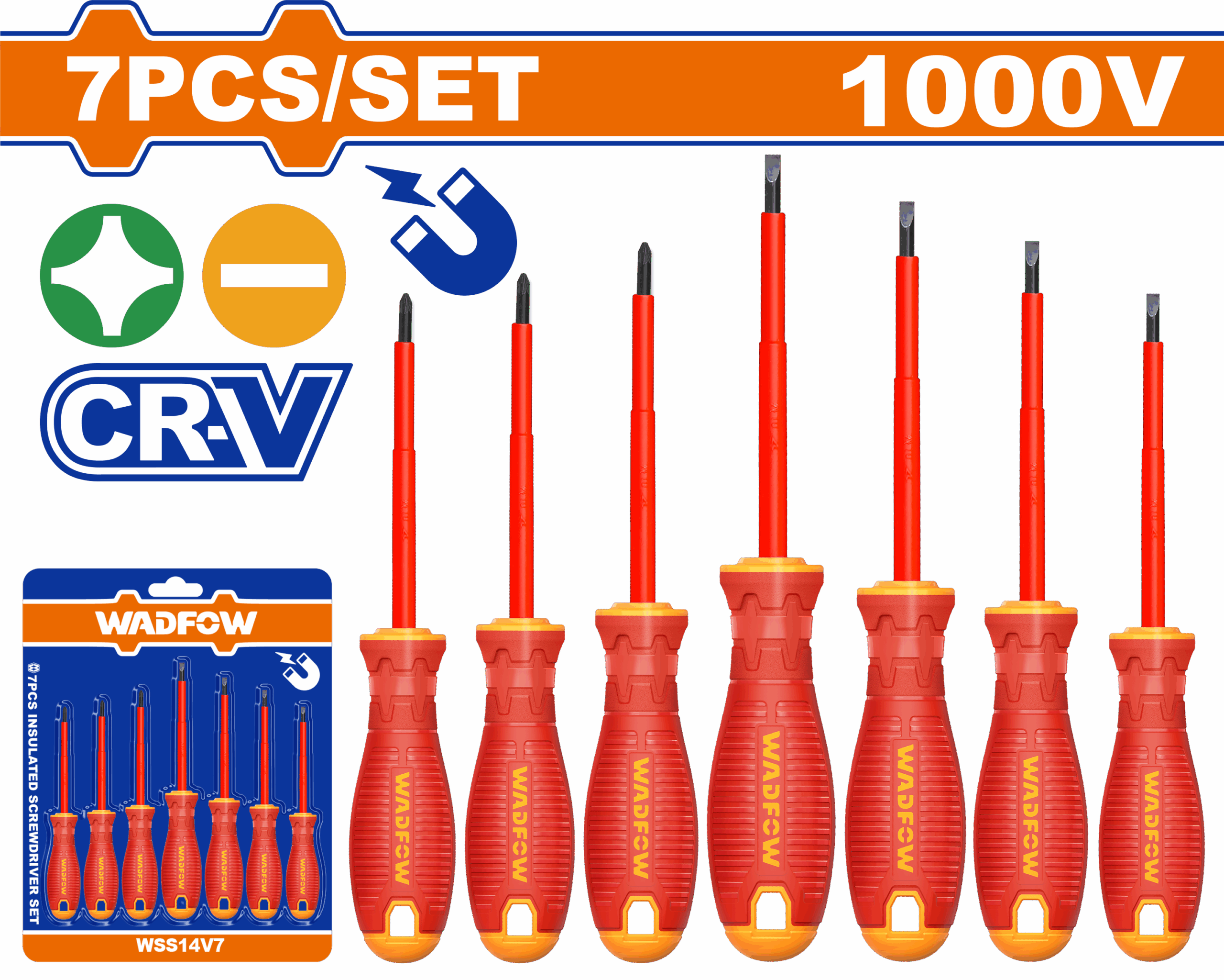 Heimwerker Ghana – 7 Pcs Insulated Screwdriver Set – WSS7407