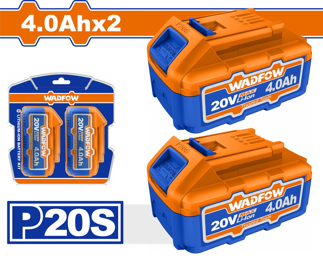 Heimwerker Ghana – 2Pcs 4.0Ah (20V) Battery Pack – WOS240685