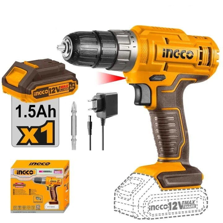Heimwerker Ghana – 12V Lithium-Ion Cordless Hammer Impact Drill with 2-Speed Gear – CIDLI1228