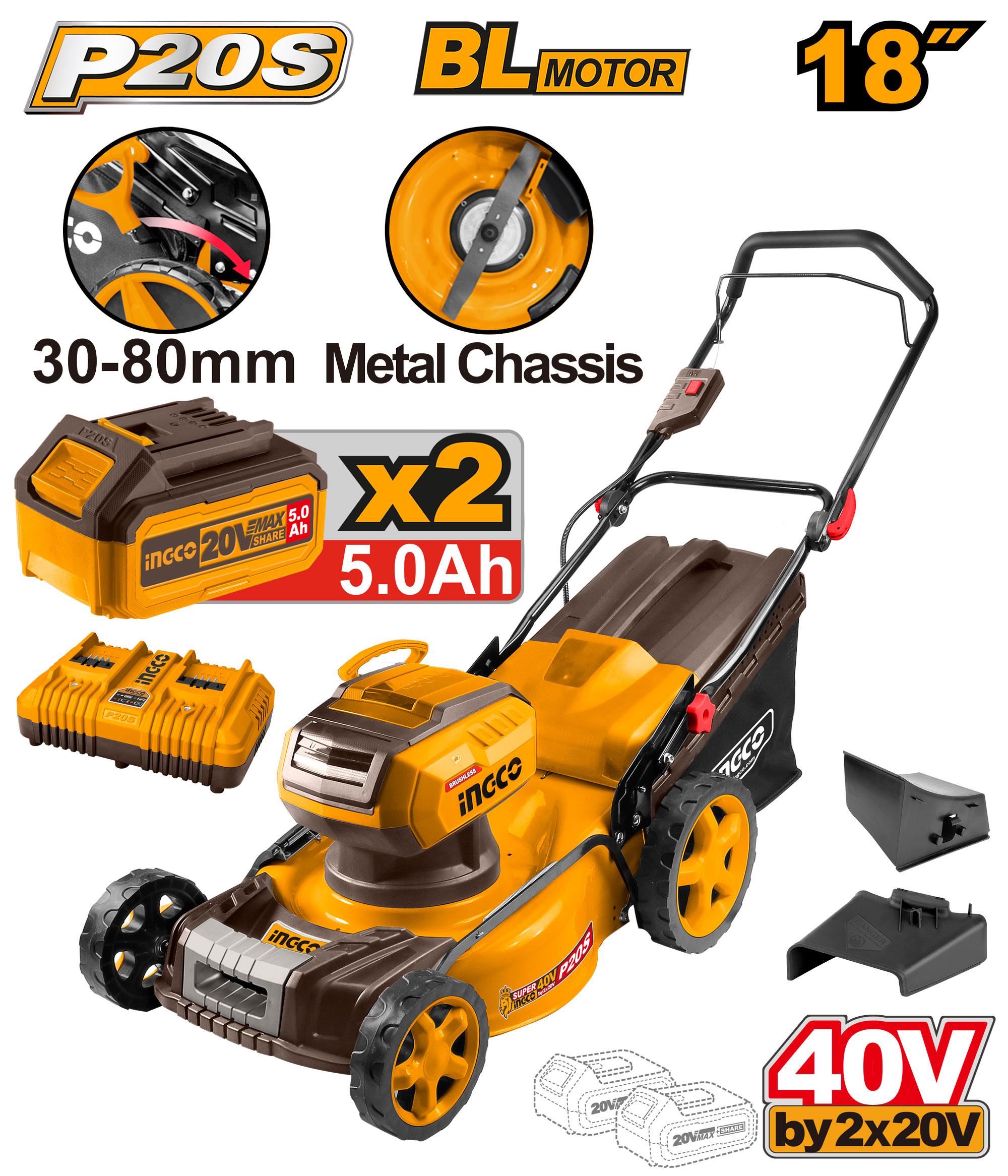 Heimwerker Ghana – 18" 40V Cordless Lawn Mower with 5.0Ah Battery – LMLI20186