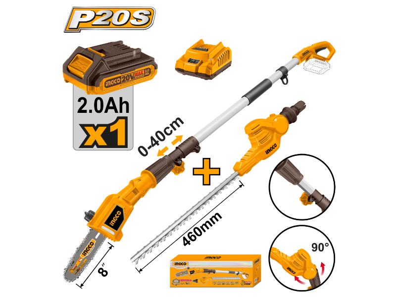 Heimwerker Ghana – 2 IN 1 Lithium-Ion Pole Saw with Pole Hedge Trimmer (20V) – CPTS201681