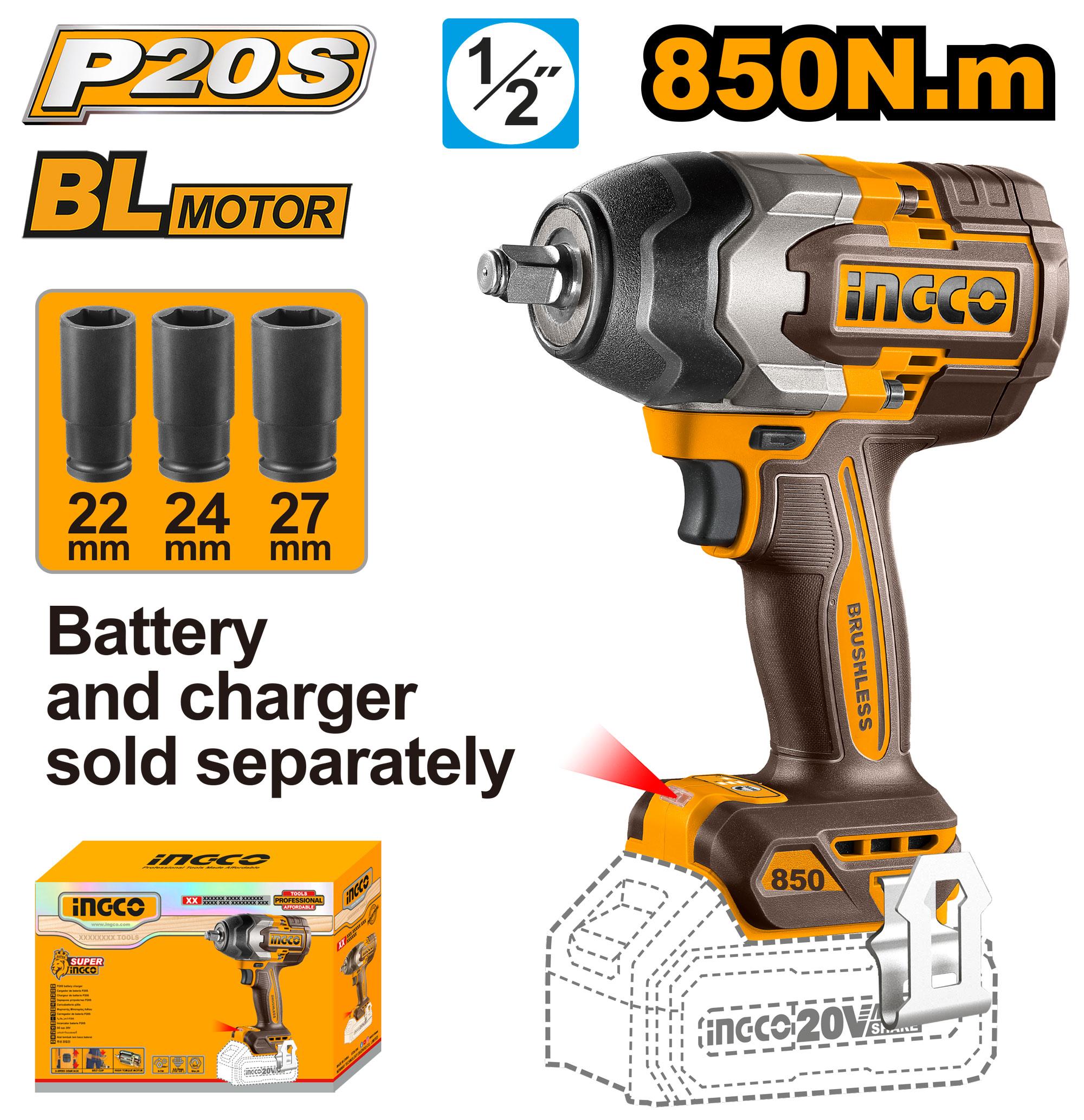 Heimwerker Ghana – 850Nm 1/2" Cordless Impact Wrench – CIWLI20851