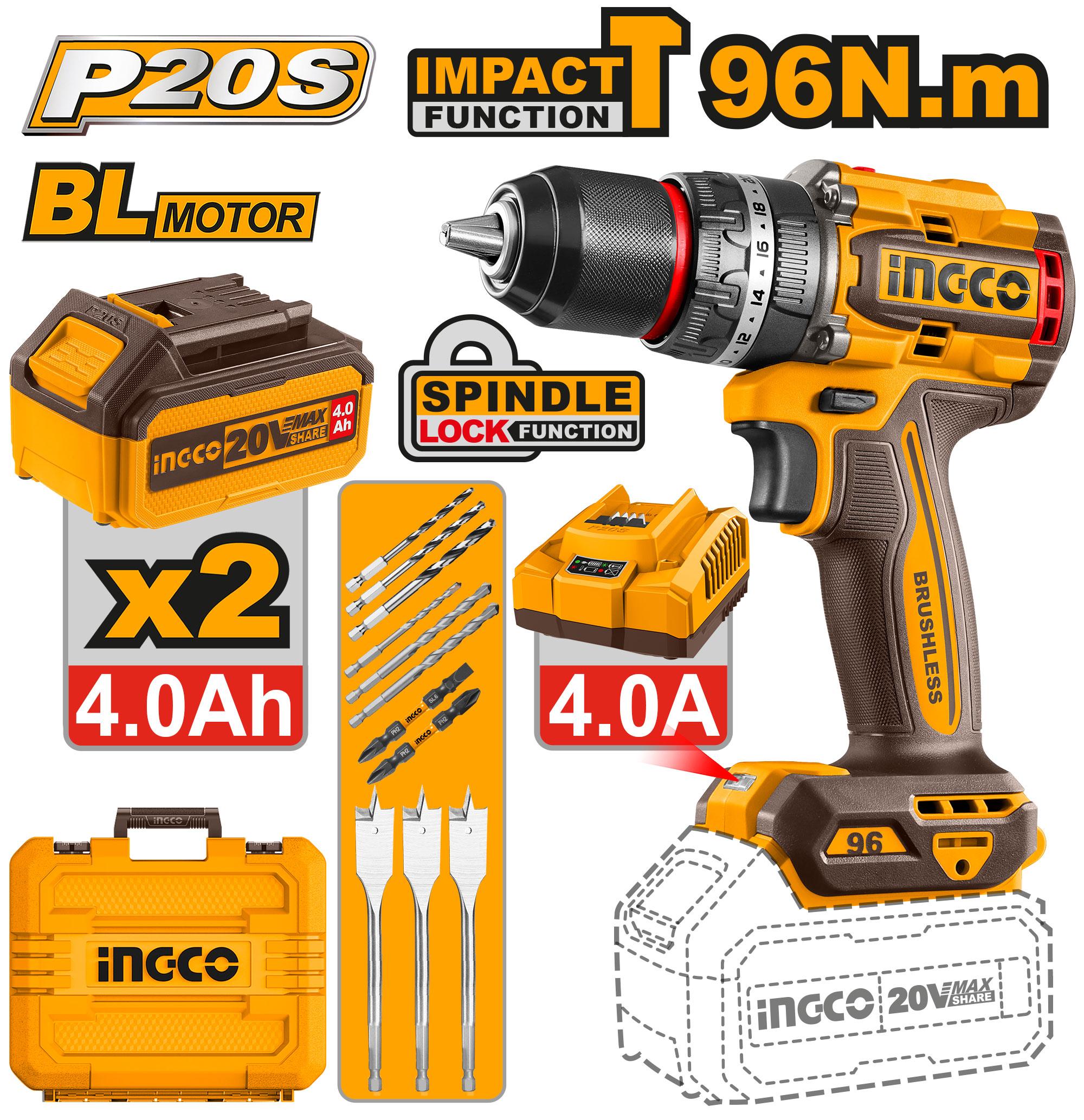 Heimwerker Ghana – 96Nm Brushless Cordless Impact Drill – CIDLI20968