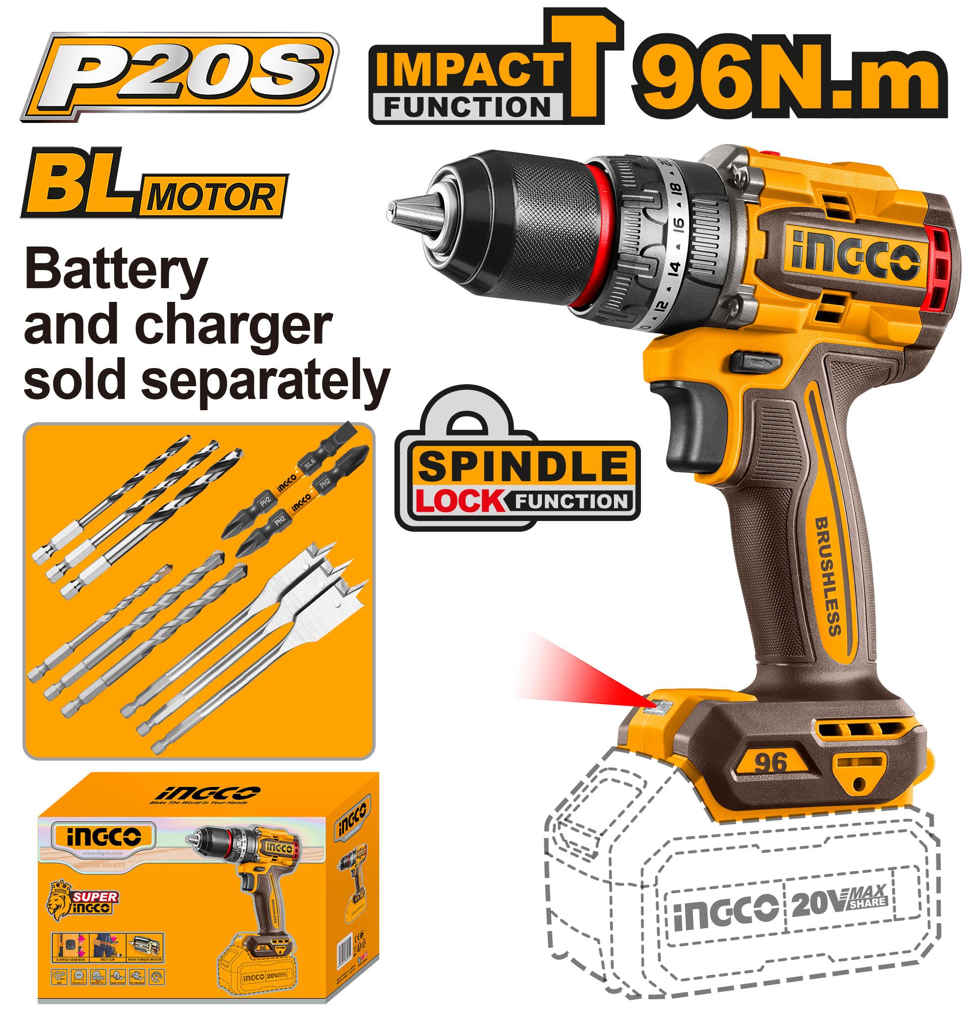 Heimwerker Ghana – 96Nm Brushless Cordless Impact Drill – CIDLI209681