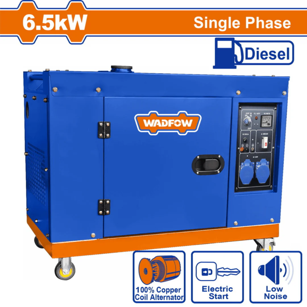 Heimwerker Ghana – 6500W WADFOW Single Phase Silent Diesel Generator – WDG2A80