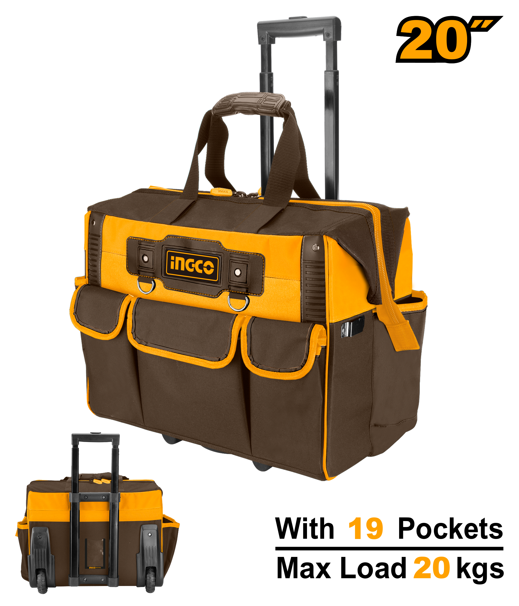 Heimwerker Ghana – 20" Rolling Rigid Tool Bag – HRRTB2015