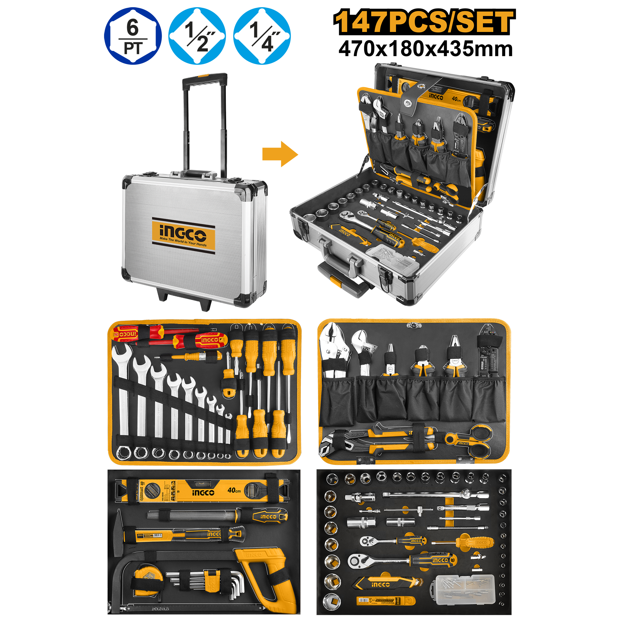 Heimwerker Ghana – 216 pcs Combination Tools Set – HKTHP22161