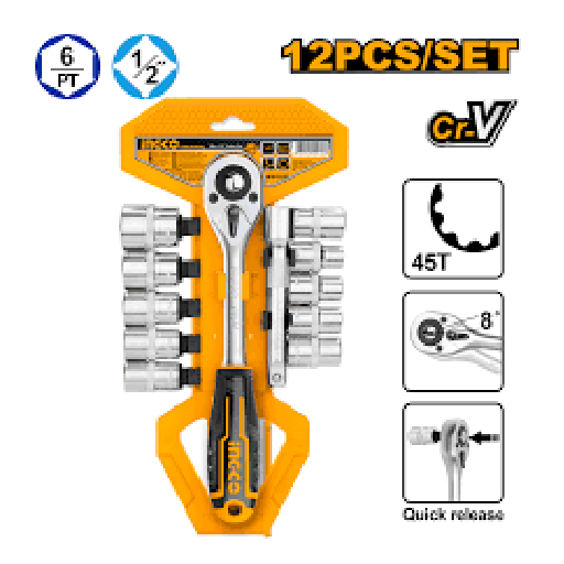 Heimwerker Ghana – 12 Pcs 1/2" Socket Set – HKTS12122