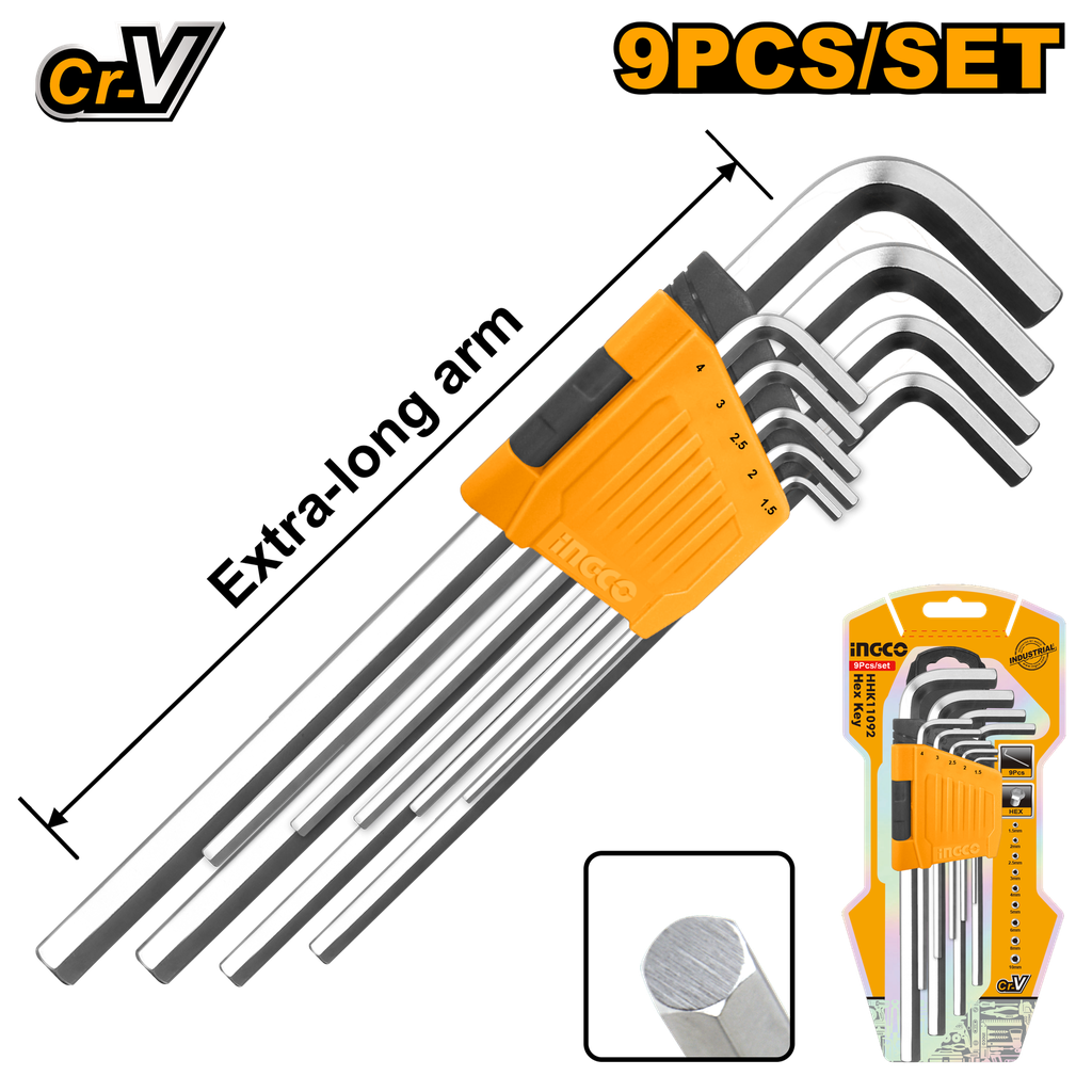 9 Pieces Ball Point Hex Key Set – HHK12091