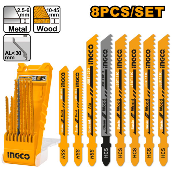 8 Pcs Jig Saw Blades Set – AKD8088
