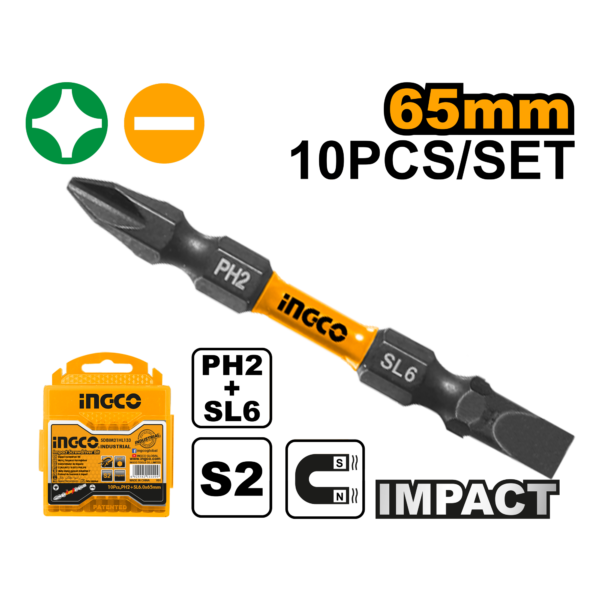10 Pieces Impact Screwdriver Bit 65mm – SDBIM21HL133