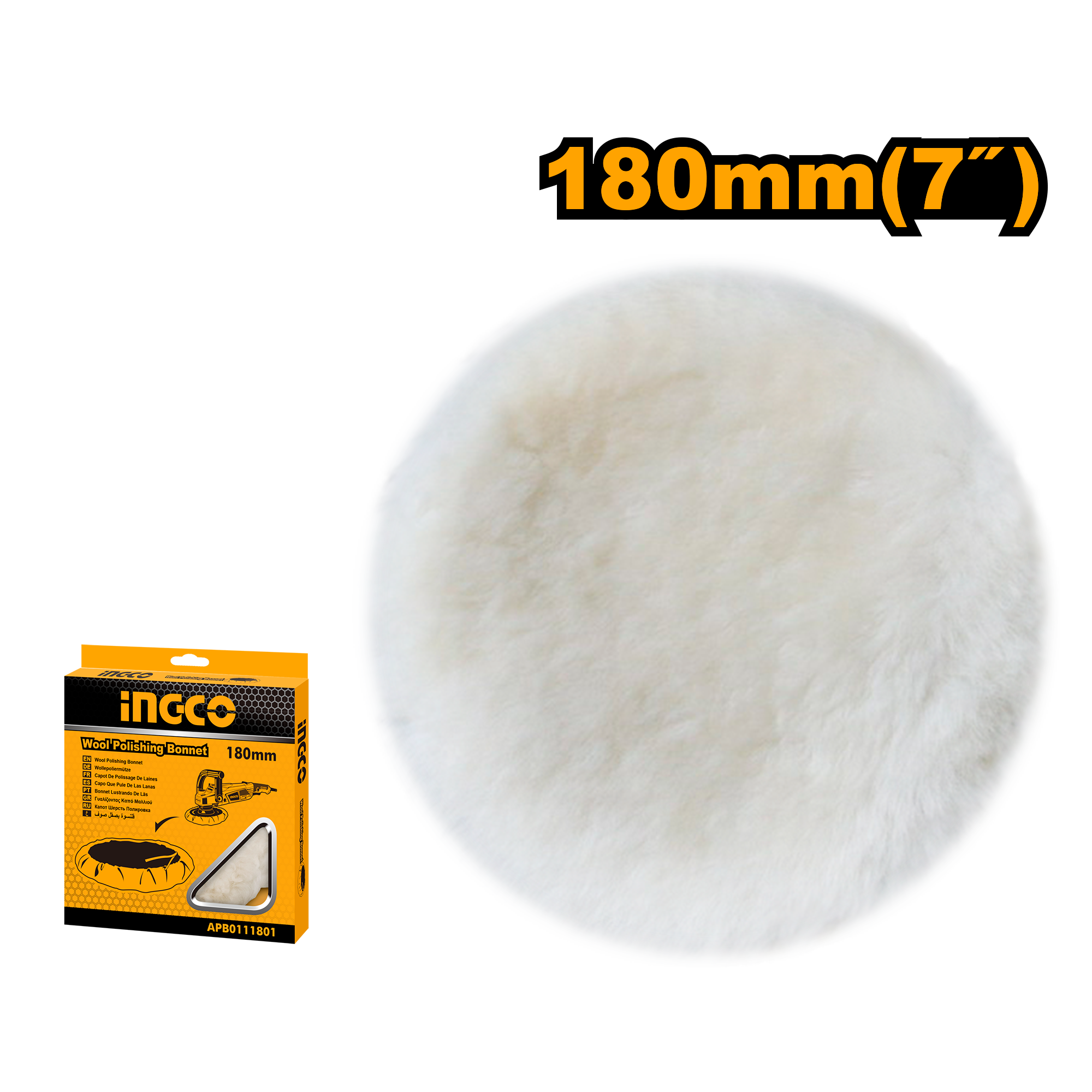 Wool Polishing Bonnet 180mm – APB0111801