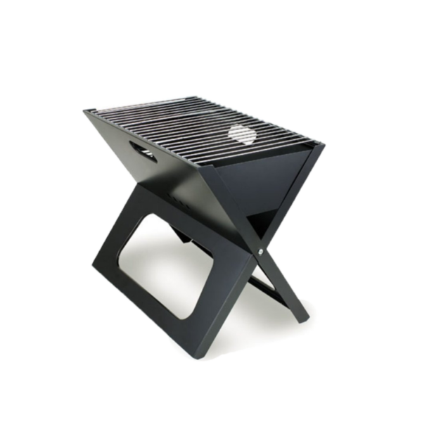 Decakila KMCC014B 17" Portable Folding Charcoal BBQ Grill - 44.5x29.5cm SS Grid, 36cm Height, Travel Bag